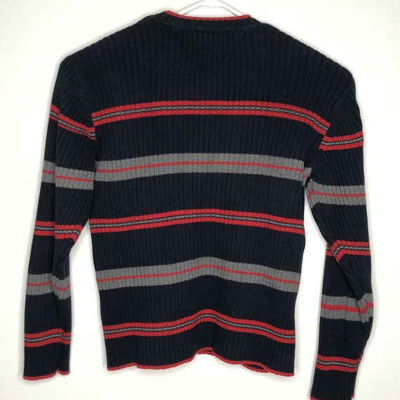 Vintage 90s Tommy Hilfiger Cotton Striped Sweater… - image 3