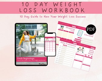 Weight Loss Workbook with Meal Planner, Weight Loss Planner, Weight Loss Tracker, Kick start weight loss, Food Tracker Journal, Food Planner
