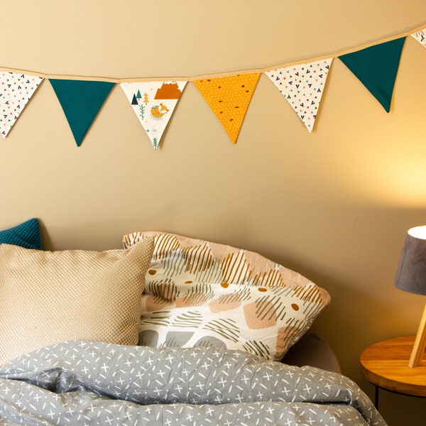 Hand-sewn pennant garland