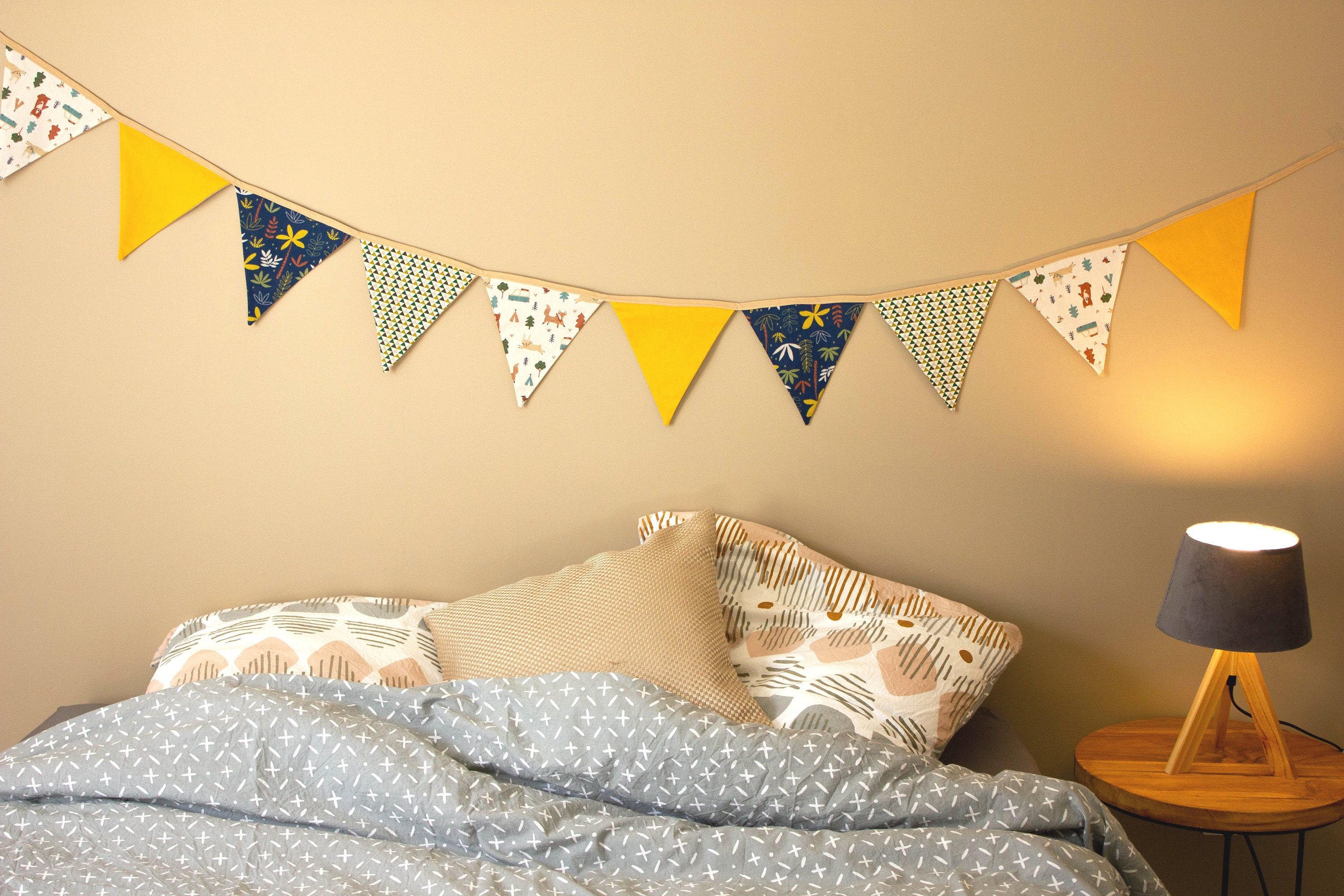 Guirlande de Fanions Animaux Sauvages Cousue Main