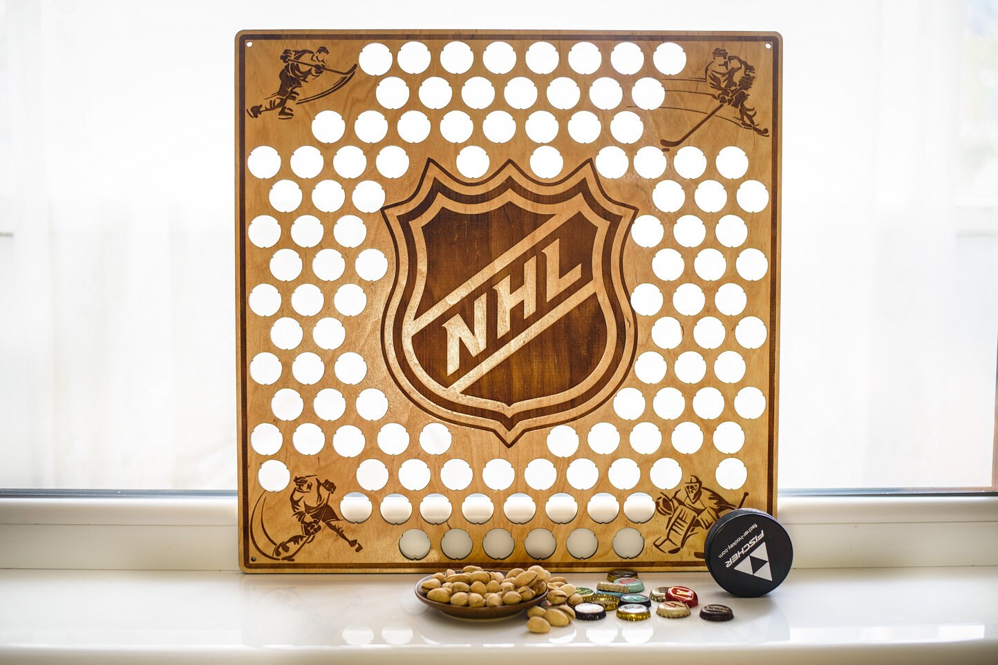 NHL Hockey Beer bottle caps Beer cap holder Bottle cap Etsy