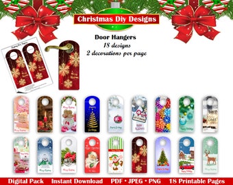 Printable Christmas Door Hangers