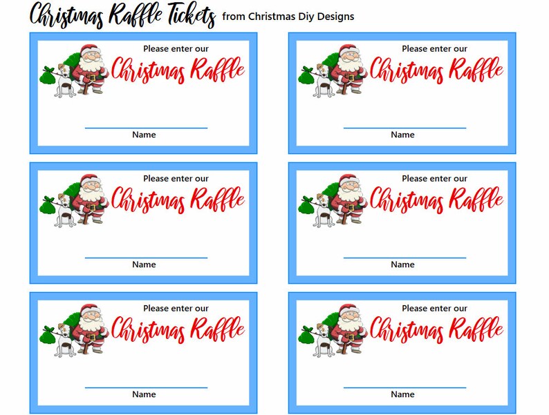Free Printable Christmas Raffle Tickets Printable Templates