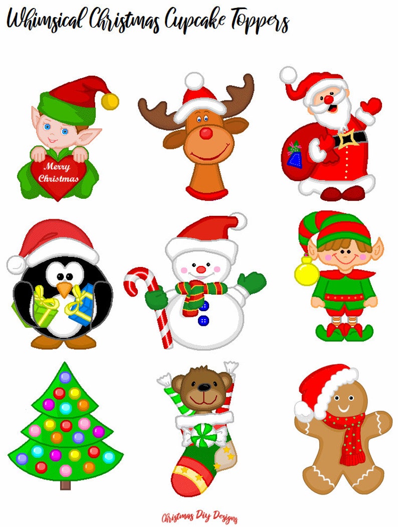 Toppers de cupcakes de Navidad - Toppers de cupcakes de Navidad ...