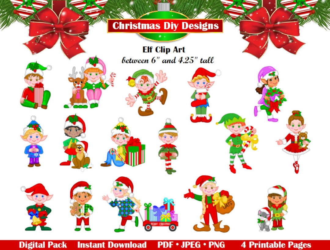 christmas clipart - printable christmas clipart, christmas elf