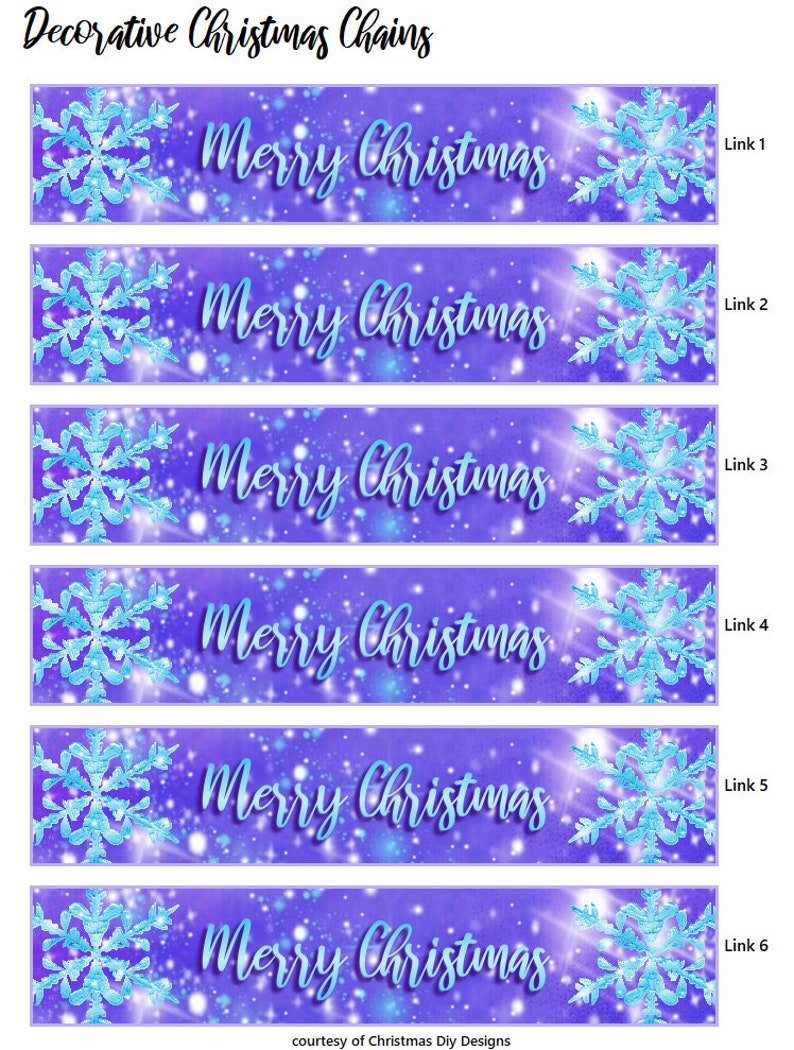 Printable Christmas Paper Chains Decorative Christmas Paper Chains Diy Printable Christmas Paper Chains Decorative Christmas Paper Chains Diy