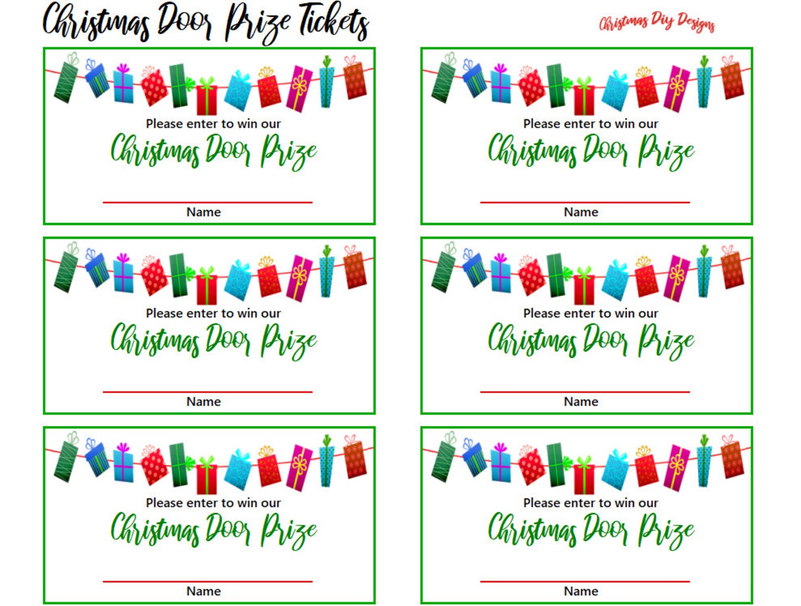 Christmas Door Prize Tickets Printable Christmas Door Prize Tickets Numbered Door Prize Tickets Christmas Door Prize Tickets Printable Christmas Door Prize Tickets Numbered Door Prize Tickets