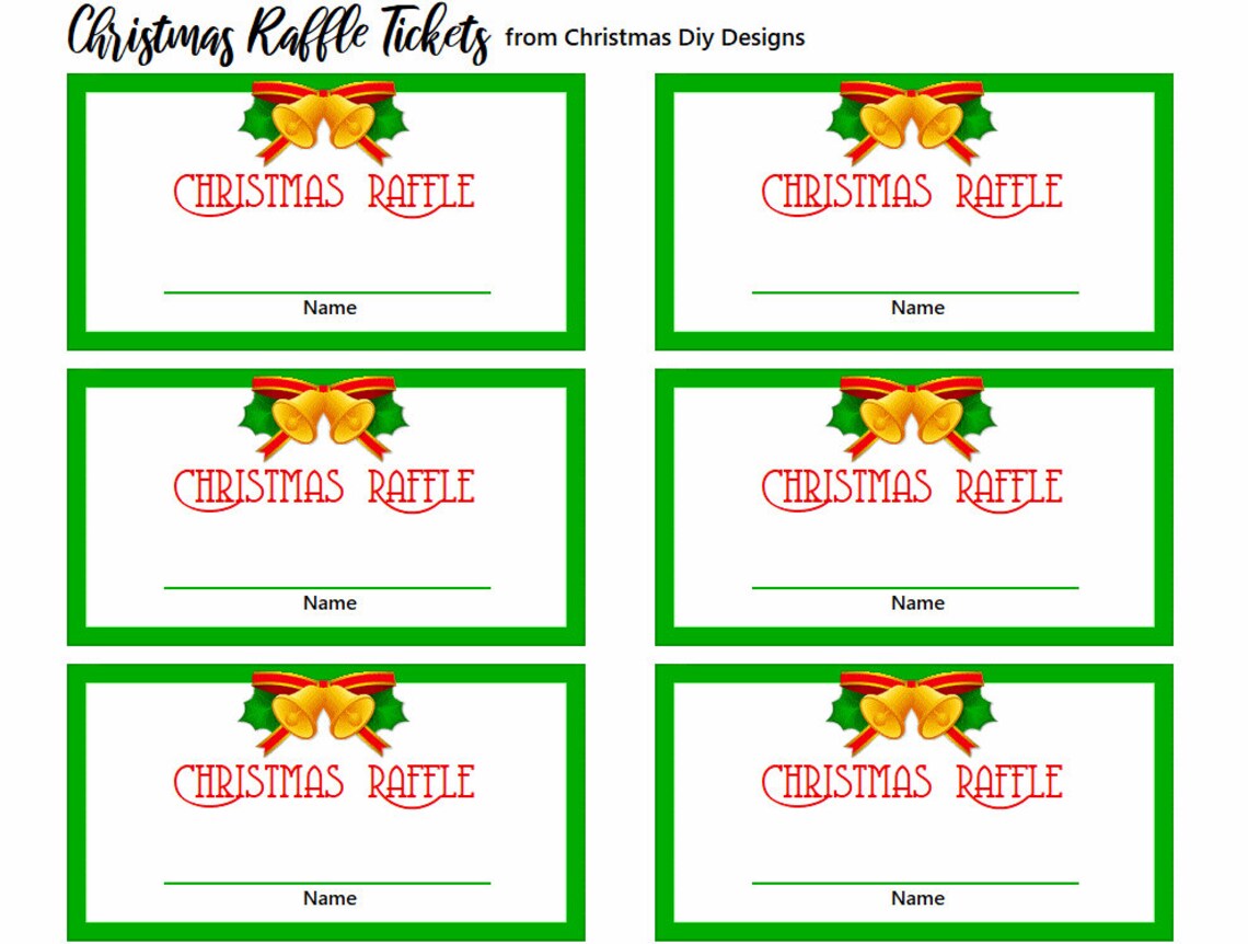 Printable Christmas Party Raffle Tickets Etsy Printable Christmas Party Raffle Tickets Etsy