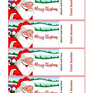Christmas Door Prize Tickets Printable Christmas Door Prize - Etsy
