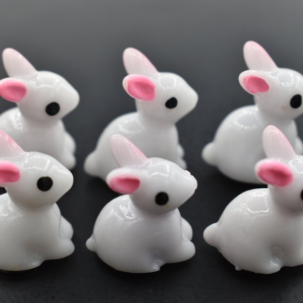 Cute Bunny Magnets, Set of 6, Refrigerator Magnets,  Rabbit Magnets, Decorative Magnets, Organizers, Magnetic Boards