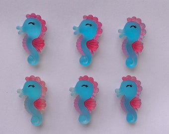 Seahorse Magnets, Set of 6, Refrigerator Magnets, Fish magnets, Organizer, Magnetic Board, Ocean Decor