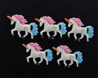 Unicorn Magnets, Rainbow Star, Set of 5 Fridge Magnets