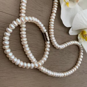 Süßwasserperlen. Halskette. + Riemen. Hochzeit. Geschenk. Muttertag.