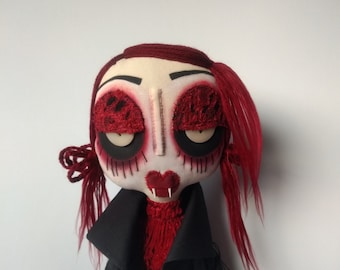 Vampire Aleera - handmade doll/ vampire doll / goth doll