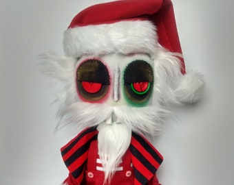 Creepy Santa - Handmade Doll / Weird Santa / Art Doll
