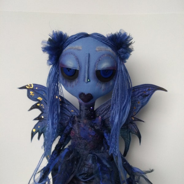 Ophélie Dark Fairy - poupée faite main / poupée fée / poupée gothique / effrayant mignon
