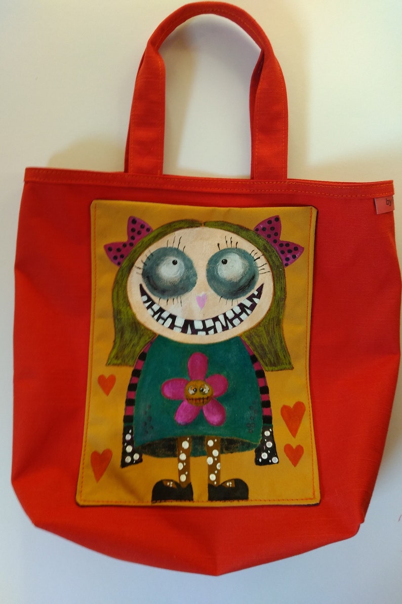 Canvas Tote Bag with gothic girl