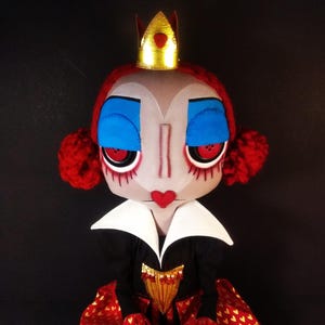 Red Queen - Queen of Hearts Doll / handmade doll / Alice in Wonderland Theme / Ooak doll