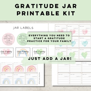 Dankbaarheid Jar Afdrukbaar, Dankbaarheid Cadeau, Dankbaarheid Jar voor kinderen, Dankbaarheid Kaarten, Dankbaarheid Box, Geluk Jar, Zegeningen Jar, Joy Jar