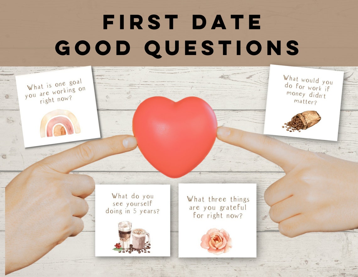 First Date Conversation Starter Cards, 60 Fun Questions (PDF) - Etsy