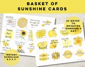 Sunshine Basket Printable, Gift for Friend with Cancer, Gift Tags, Encouragement Gift, Ideas for Chemo Care Package, Sympathy Gift, Cheer Up