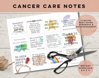 Gift for Friend with Cancer, Cancer Gifts,Chemo Care Package, Cancer Care Package,Inspirational Cancer Quotes,Cancer Encouragement Printable