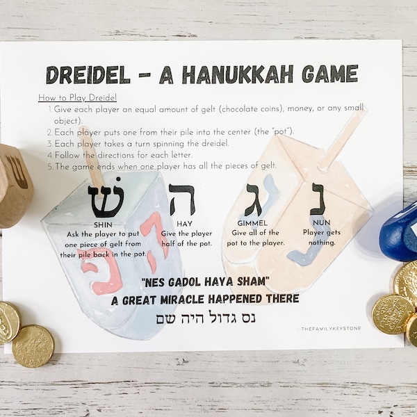 Hanukkah Dreidel Game Rules, Hanukkah Dreidel Rules, Dreidel
