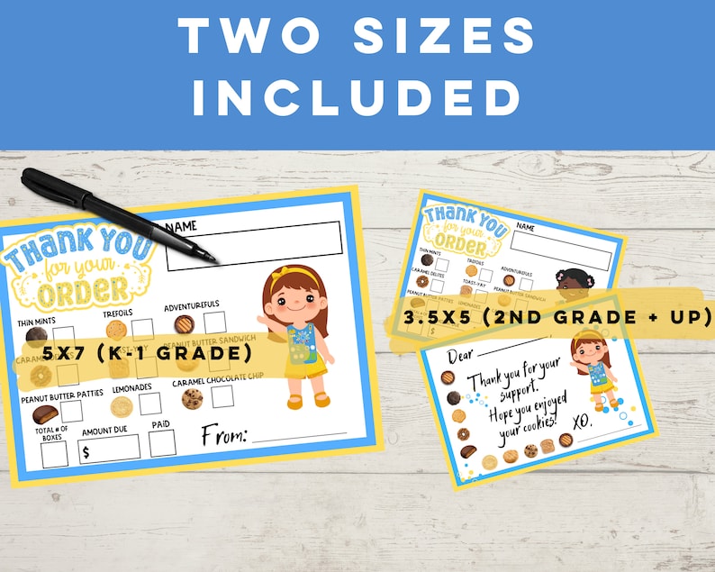 DAISY Girl Scout Cookie Printable 2024, ABC Baker, Cookie Order Tag