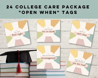 Open When Letters for College, Open When Envelopes for College, College Care Package, Open When Cards for College, Going Away to College