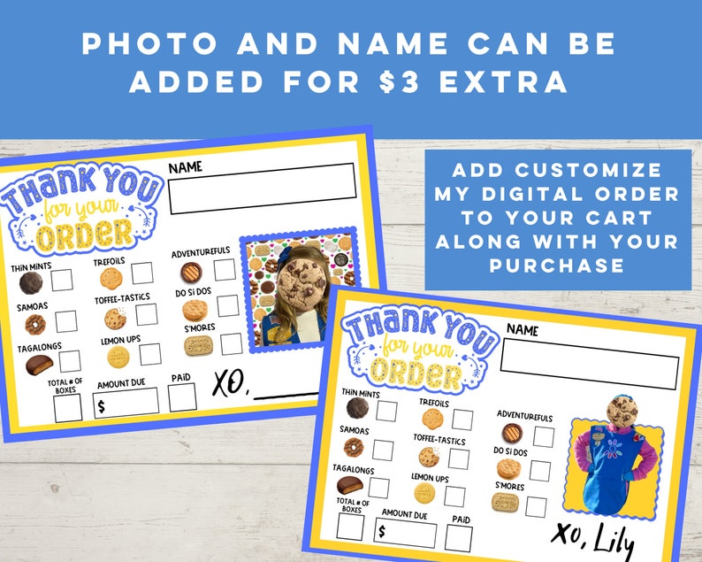 DAISY Girl Scout Cookie Printable 2024, ABC Baker, Cookie Order Tag