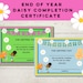 Editable End of Year Daisy Certificate, Girl Scout Printable 2023 - Etsy