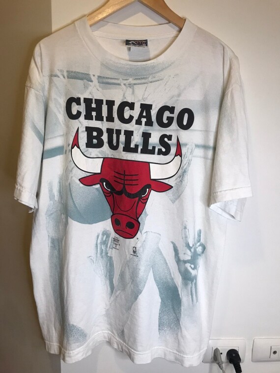 Vintage Chicago Bulls Allover Print 90s