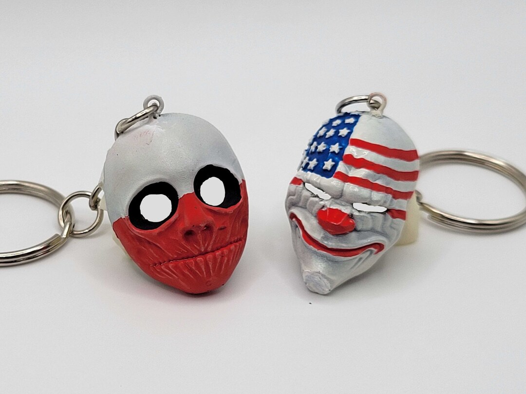 Payday Keychains Dallas and Wolf Masks Etsy