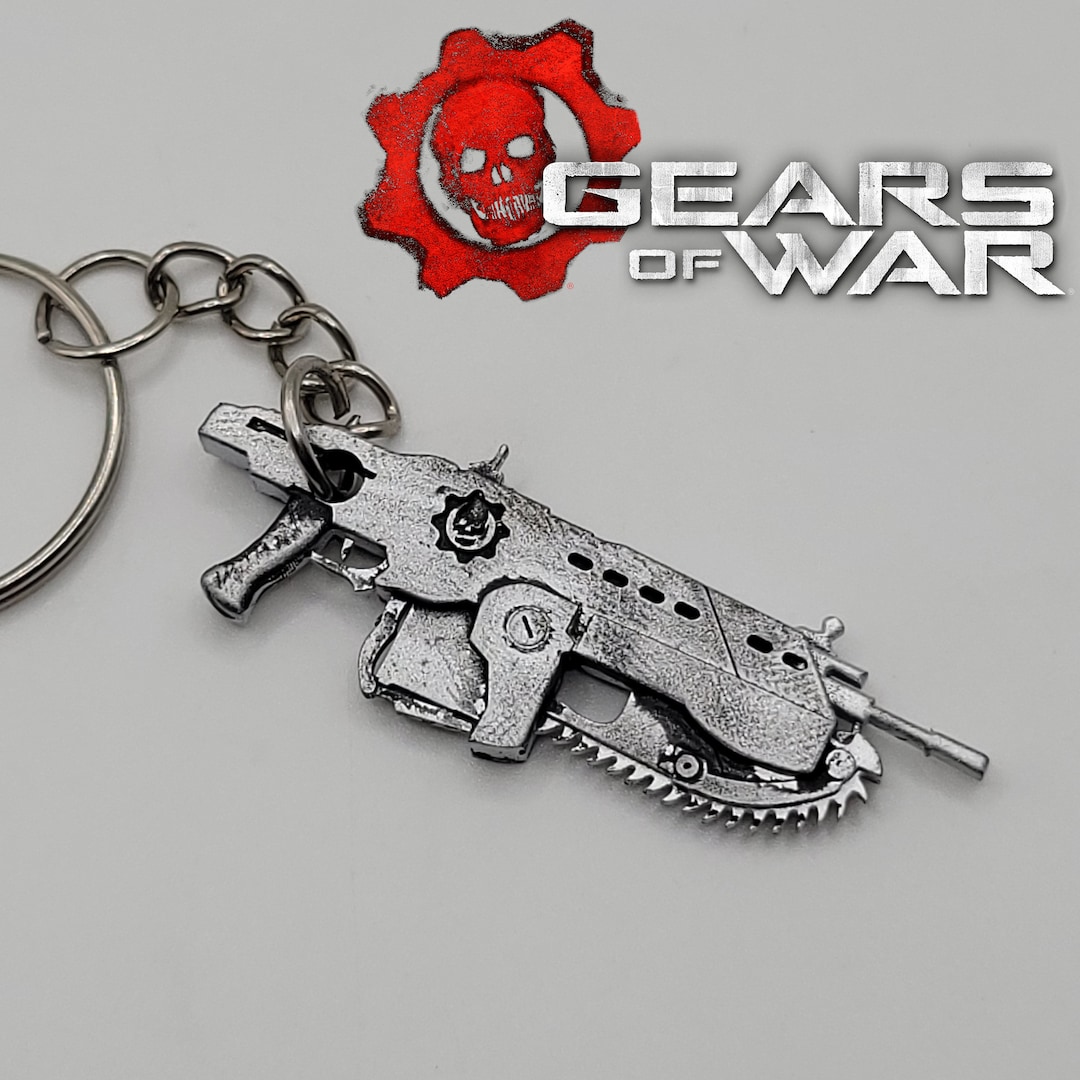 Gears of War Lancer Keychain Hand painted Detailed Charm for Lanyards and Backpacks Etsy