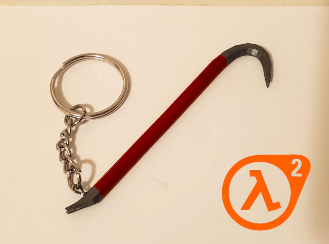 Half Life 2 Keychain Crowbar Etsy