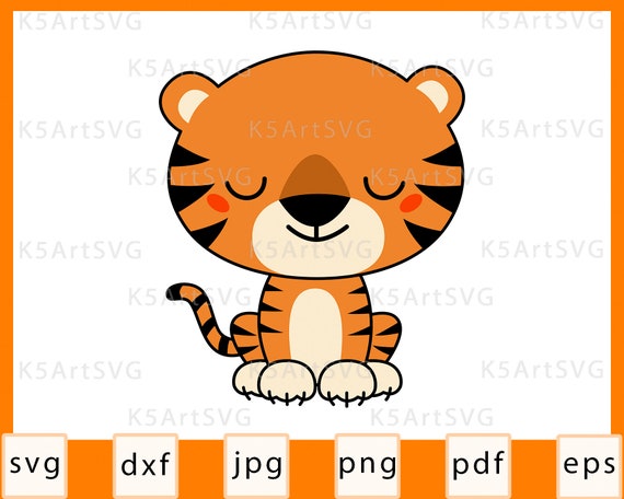 Download Cute Tiger Svg Kawaii Baby Tiger Svg Cut File For Cricut Etsy