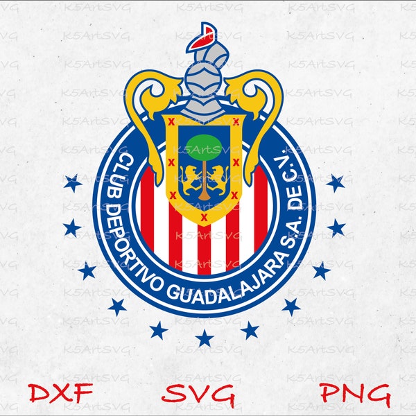 Chivas Svg, Guadalajara SVG, Liga Mexico SVG Png, Sports Team svg, Cut File, Liga MX, Mexican football svg png dxf