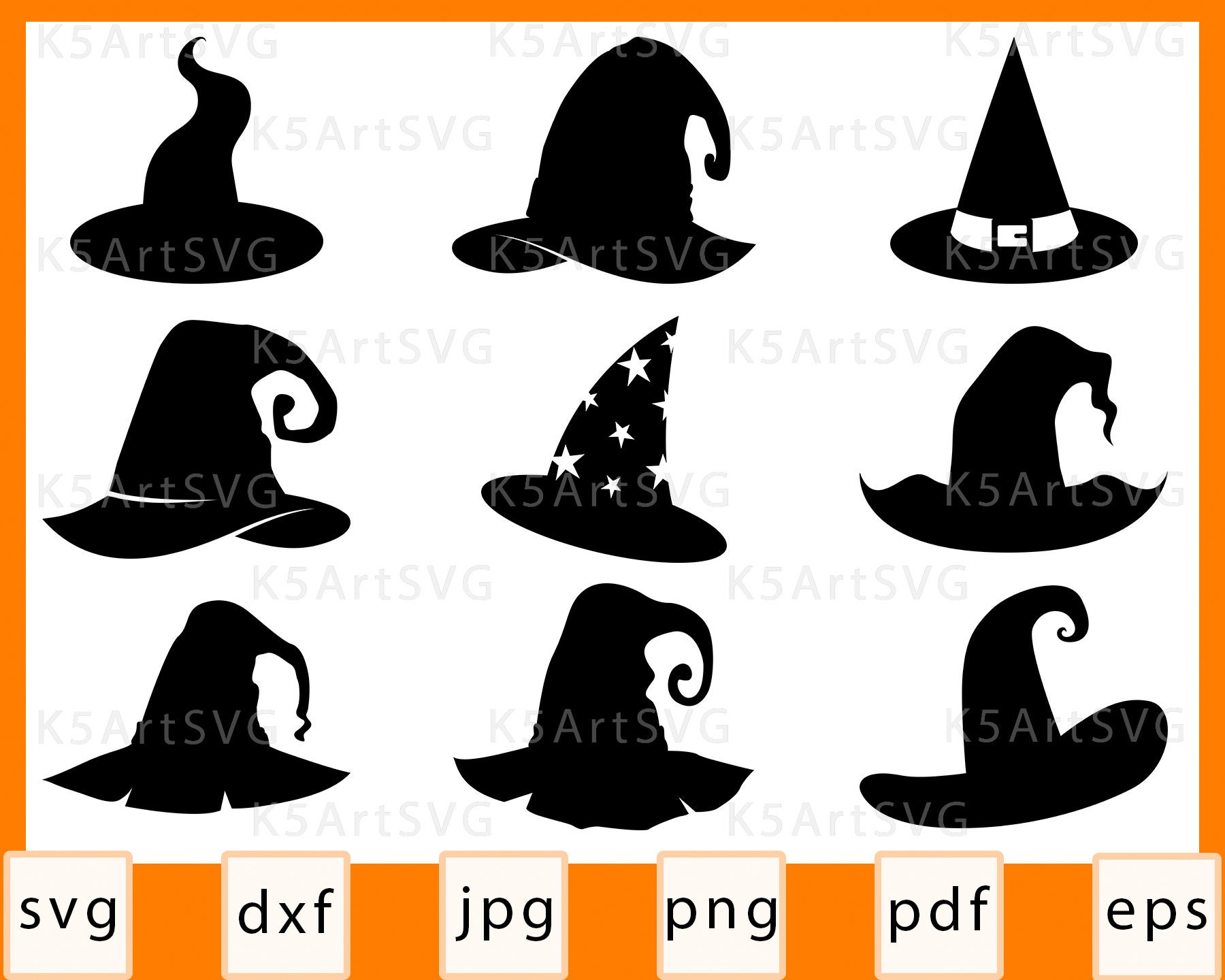 Witch Hat Svg Halloween svg Halloween Hat cut file for | Etsy