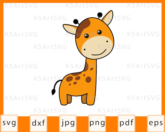 Download Cute Giraffe Svg Kawaii Baby Giraffe Svg Cut File For Cricut Etsy