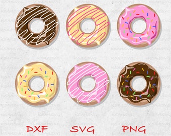 DONUT SVG, donut layered cut file, Doughnut svg, donut svg file, donut dxf, sprinkle donut svg, donut clip art, donut vector, dessert svg