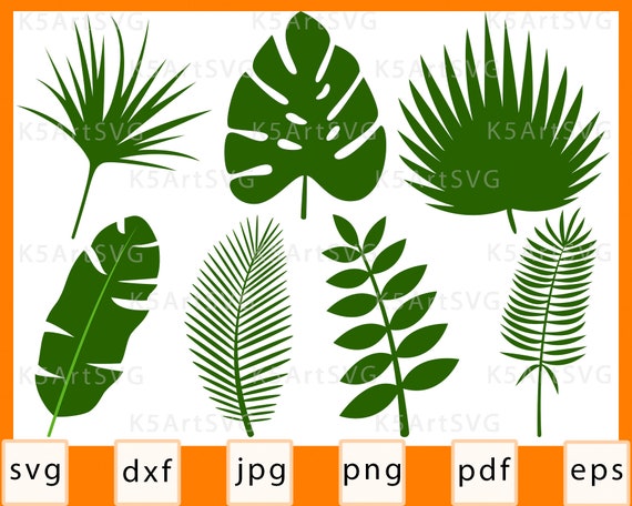 Download Tropical Leaves Svg Cut Files For Cricut Silhouette Etsy
