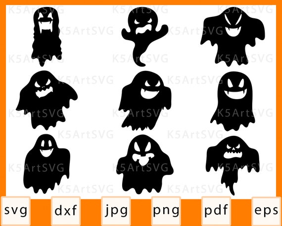 Download Ghosts Svg Halloween Svg Halloween Ghost Svg Cut File For Cricut Silhouette Halloween Shirt Design Instant Download