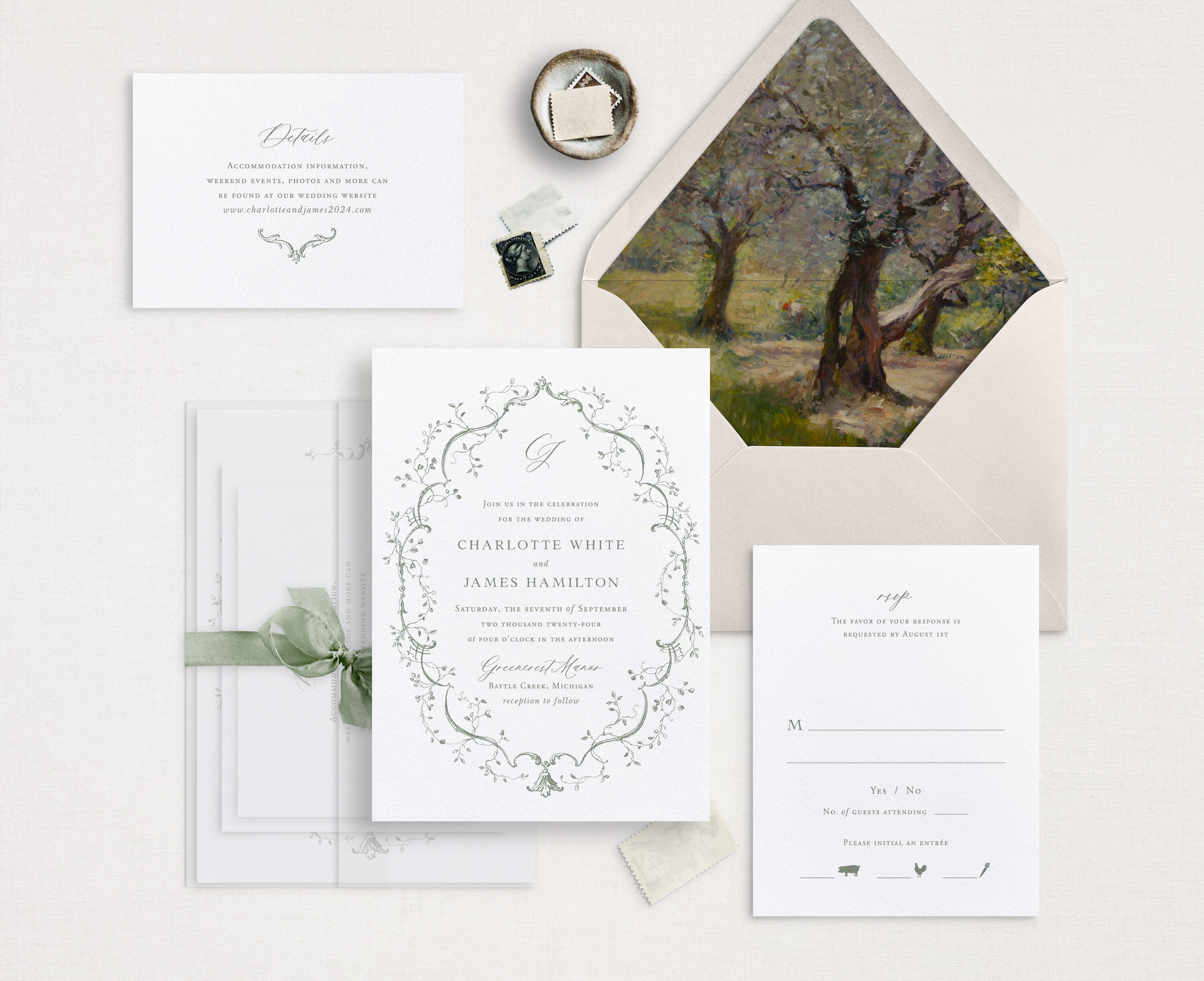 エレガントな印刷可能な結婚式招待状セット - Etsy 日本