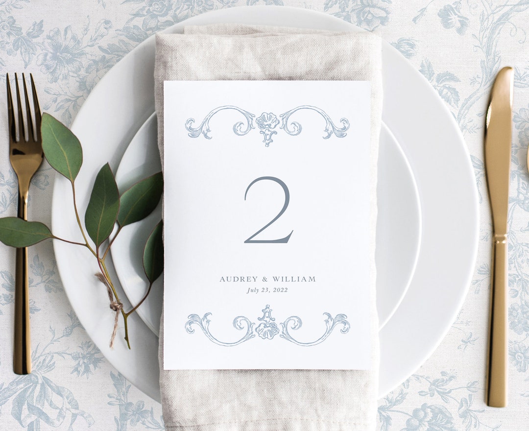 Printable Wedding Table Numbers Template, Editable Small Table Sign ...
