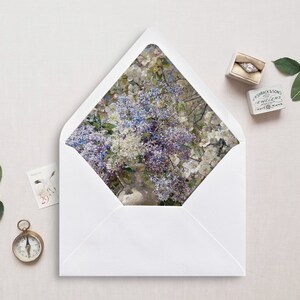 Druckbare Umschlag Liner, A7, Euro Klappe, Quadrat Klappe, 6,5 Quadrat, A6, 5,75 Quadrat, 4 Stange, 4 Stange für 5x7 Hochzeitseinladungen, Spring Blooms
