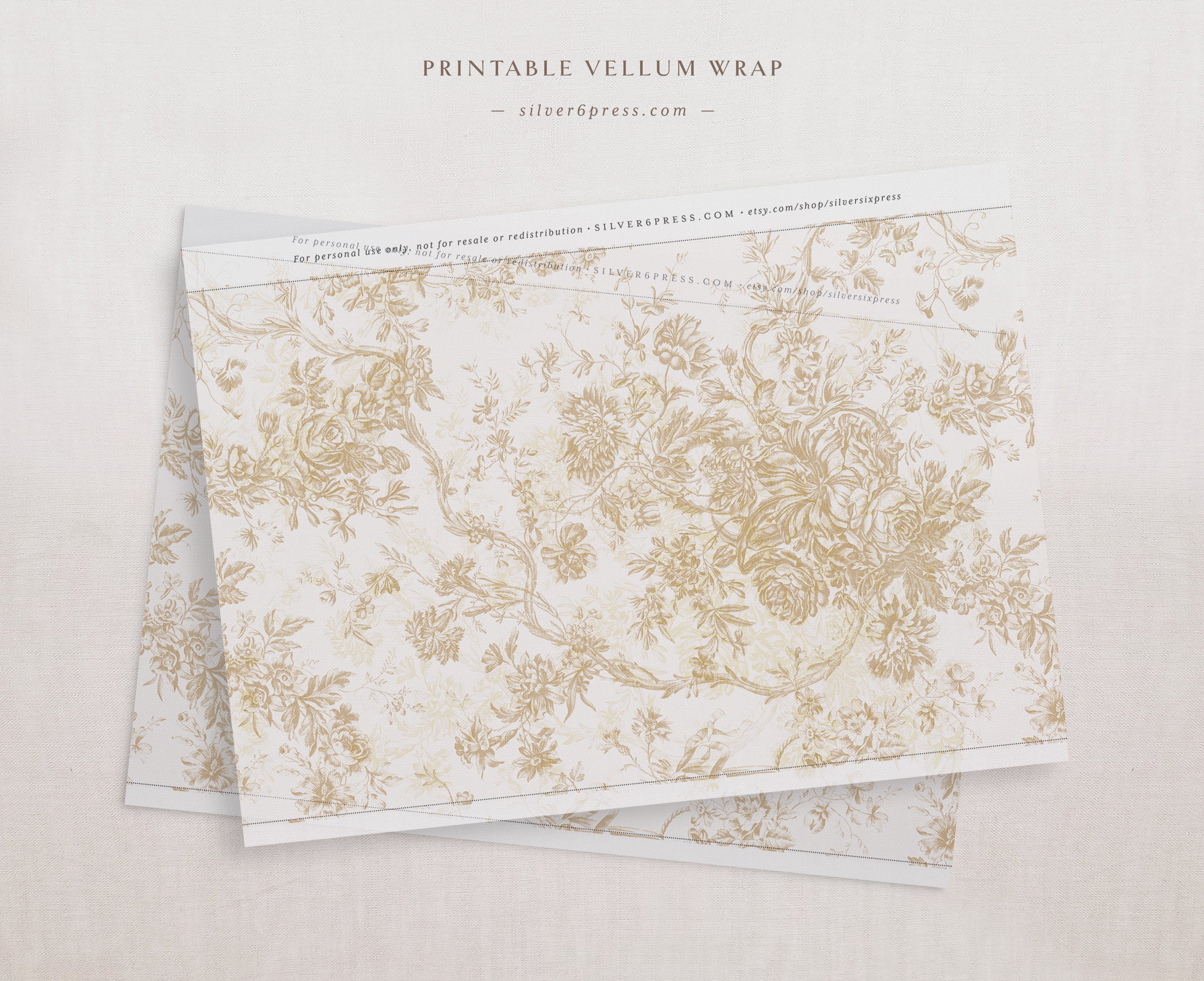 Printable Wedding Vellum Wrap and Envelope Liner for 5x7 Etsy