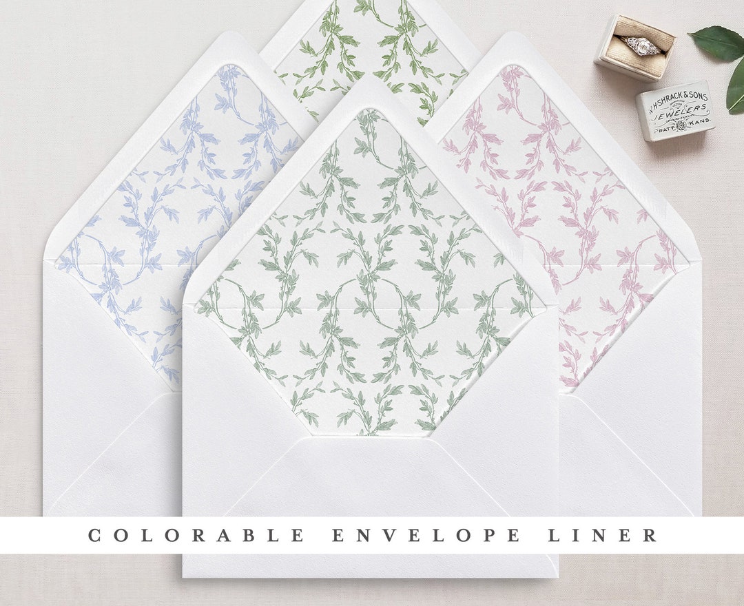 Colorable &amp; Printable Envelope Liner Templates in 9 Different Sizes ...