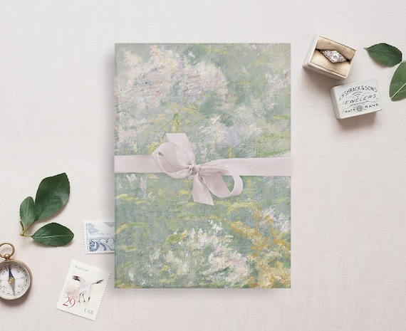 Printable Wedding Vellum Overlay for 5x7" Invitation, Fine Art Wedding Embellishment, Meadow Flowers Painting