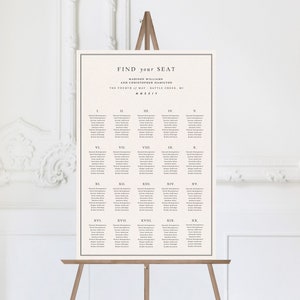 Druckbare Vintage Buch Stil Hochzeit Sitzplan Vorlage, bearbeitbare literarisches großes Zeichen 24x36, Love Story Zeichen 18x24, Zeichen A1, Zeichen A2