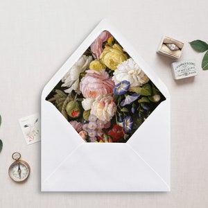 Druckbare Umschlag Liner, A7, Euro Klappe, Quadrat Klappe, 6,5 Quadrat, A6, 5,75 Quadrat, 4 Balken, 4 Balken für 5x7 Hochzeitseinladungen, Stillleben